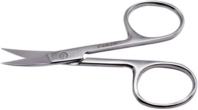 Stainless Steel Eyebrow Scissor Curved 4 Inch - Image 3
