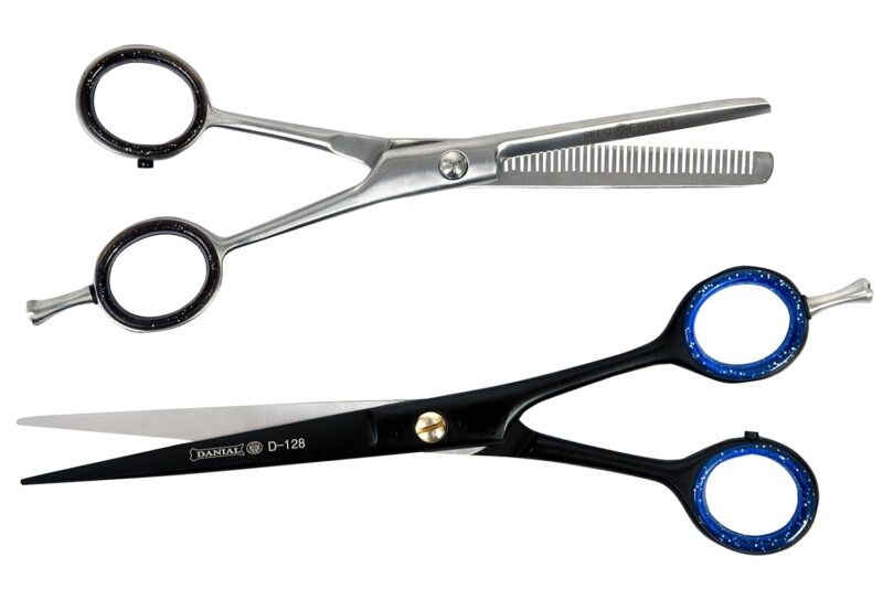 DANIAL Super Cut Black With Single Blade Thinning Scissors 6.5"