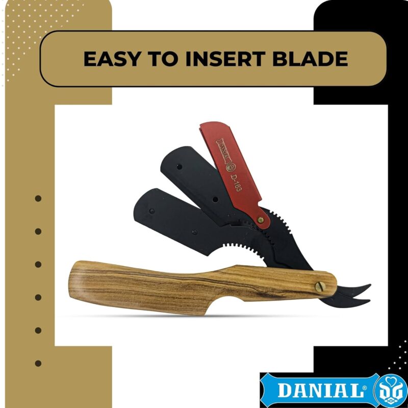 DANIAL Wooden Handle Steel Razor Heavy Duty - Image 3