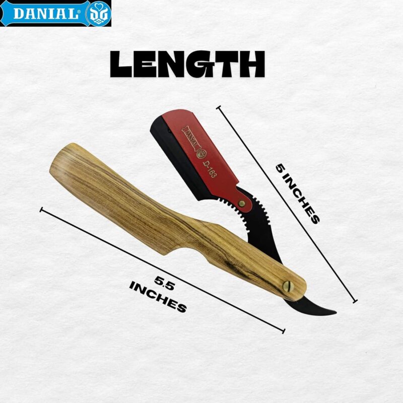 DANIAL Wooden Handle Steel Razor Heavy Duty - Image 6