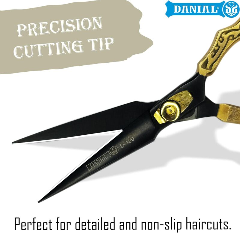 DANIAL PROFFESIONAL BLACK N GOLD SCISSOR 6.5" - Image 2