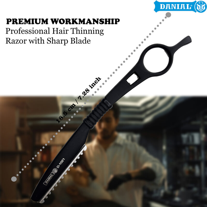 DANIAL Hair Styling Thinning and Texturizing Razor Black - Image 3
