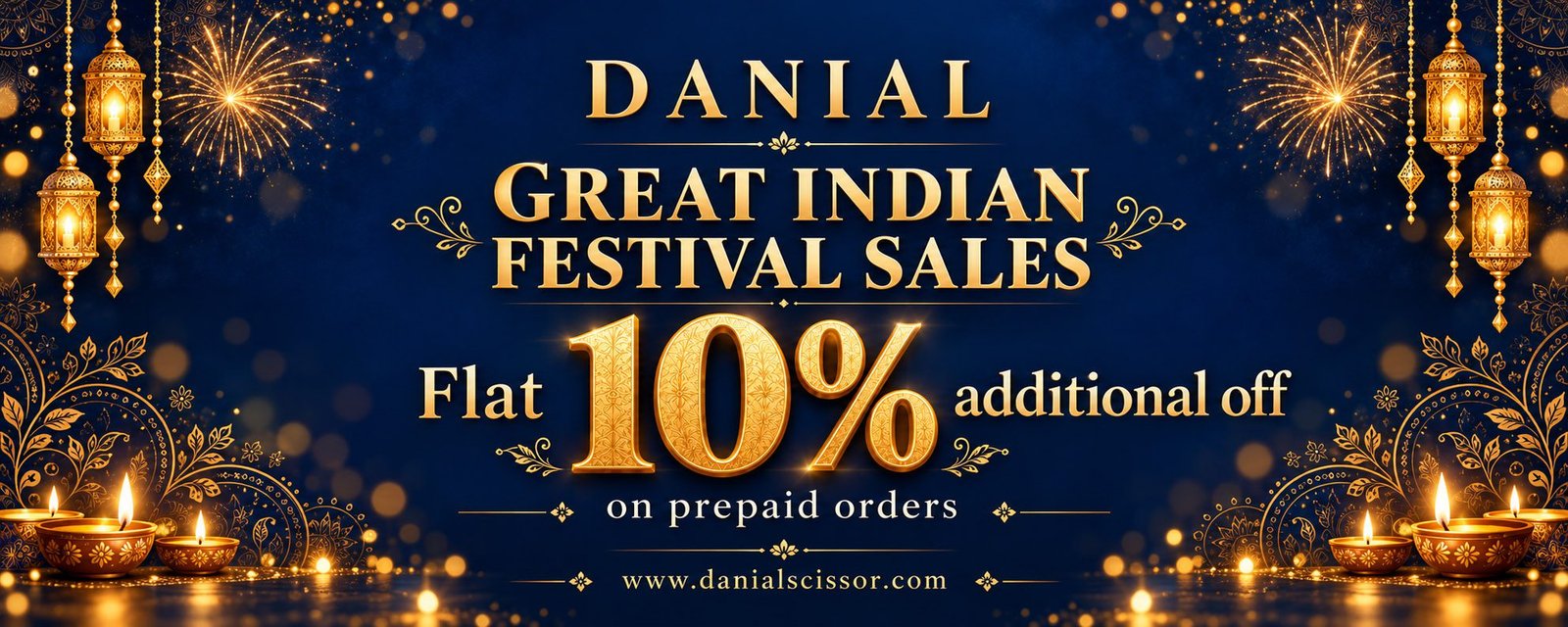 Midnight Blue Golden Festival Sale copy